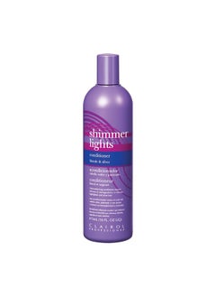 CLAIROL PROFESSIONAL Shimmer Lights Purple Conditioner 16 Fl. Oz ; Neutralizes Brass & Yellow Tones ; For Blonde Silver Gray & Highlighted Hair  - Image 2