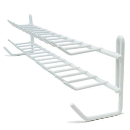 Huji Wall Mount Tie and Belt Rack Organizer, White (1 Pack) - Image 2