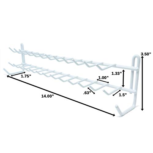 Huji Wall Mount Tie and Belt Rack Organizer, White (1 Pack) - Image 3
