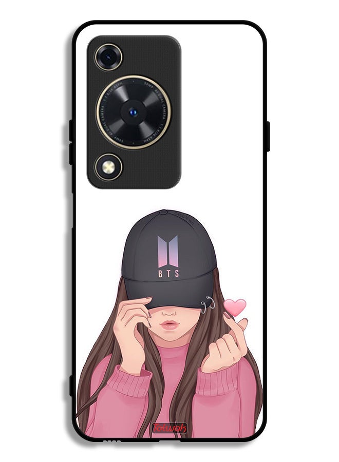Tolwak Huawei Nova Y72S Protective Case Cover Girl Making Snap