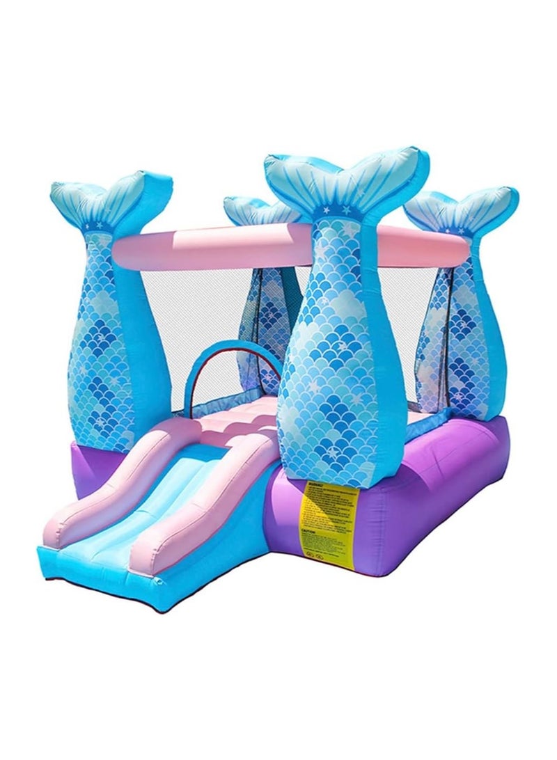 Inflatable Bounce Castle Outdoor Backyard Children Toys Air Fort With Blower Jumping And Slide  - Image 1