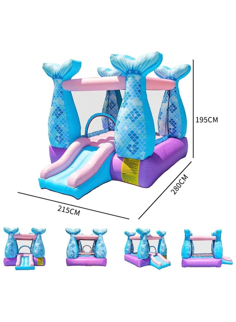 Inflatable Bounce Castle Outdoor Backyard Children Toys Air Fort With Blower Jumping And Slide  - Image 4