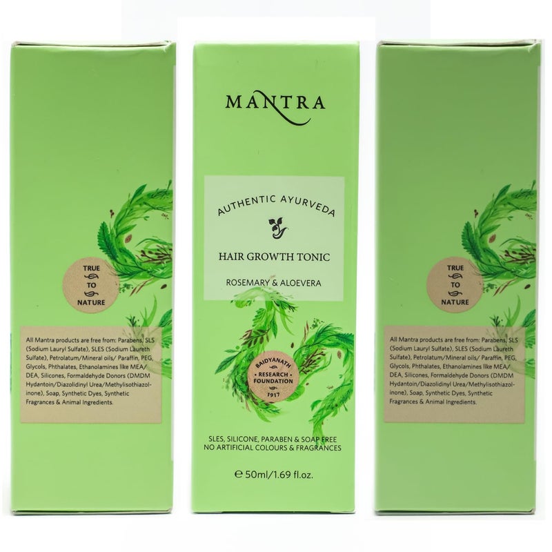 Mantra سيروم نمو الشعر المتقدم من مانترا - روزماري وألو فيرا 50 مل - تونك نمو الشعر - سيروم التحكم في تساقط الشعر للنساء والرجال - Image 2
