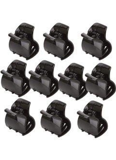 Yishenyishi 10 Pack Black Jaw Clips For Thick Hair Nonslip Hair Claw Clip for Women and Girls