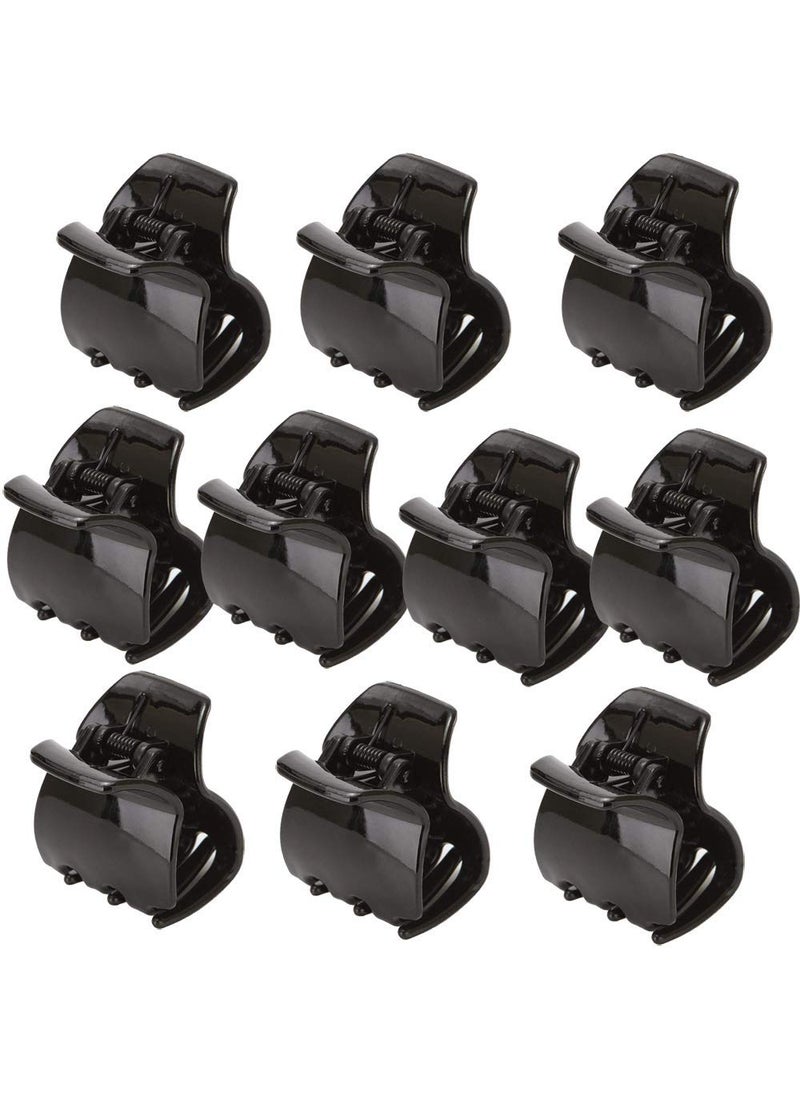 LONEEDY - Yishenyishi 10 Pack Black Jaw Clips For Thick Hair Nonslip Hair Claw Clip for Women and Girls - Image 1