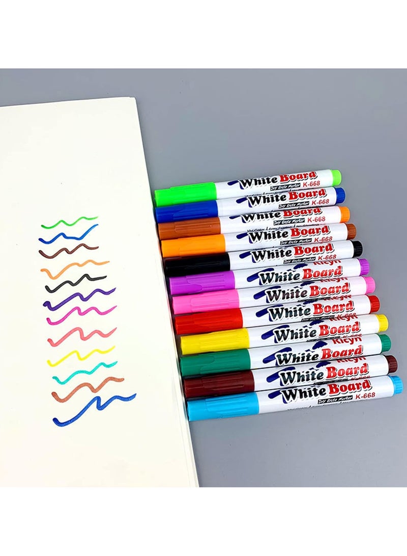 Magic Water Drawing Pen, Floating Water Pen, Whiteboard Marker Pen, Watercolor Pen That Can Float in Water After Painting, Water Drawing Tool Set Gift for Kids Ages 3-12 (11 Colors) - Image 4
