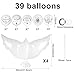 Eaezerav 39 Pcs Dove Memorial Balloons to Release in Sky Peace Dove White Biodegradable Balloons Memory Life Floting Balloon for Funeral Condolence Anniversary Happy Heavenly Memorial Decorations - Image 4