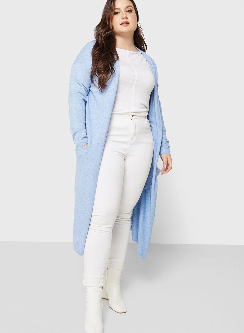 Only Carmakoma Pocket Detail Longline Cardigan
