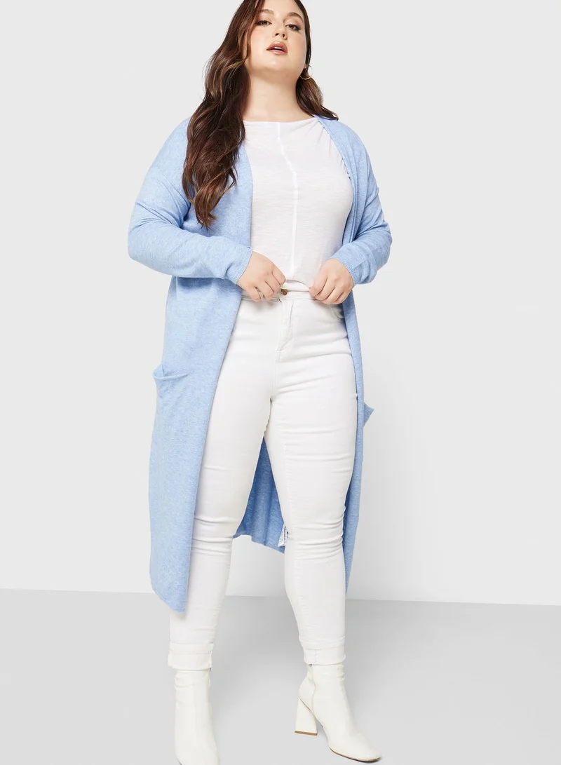 Only Carmakoma Pocket Detail Longline Cardigan