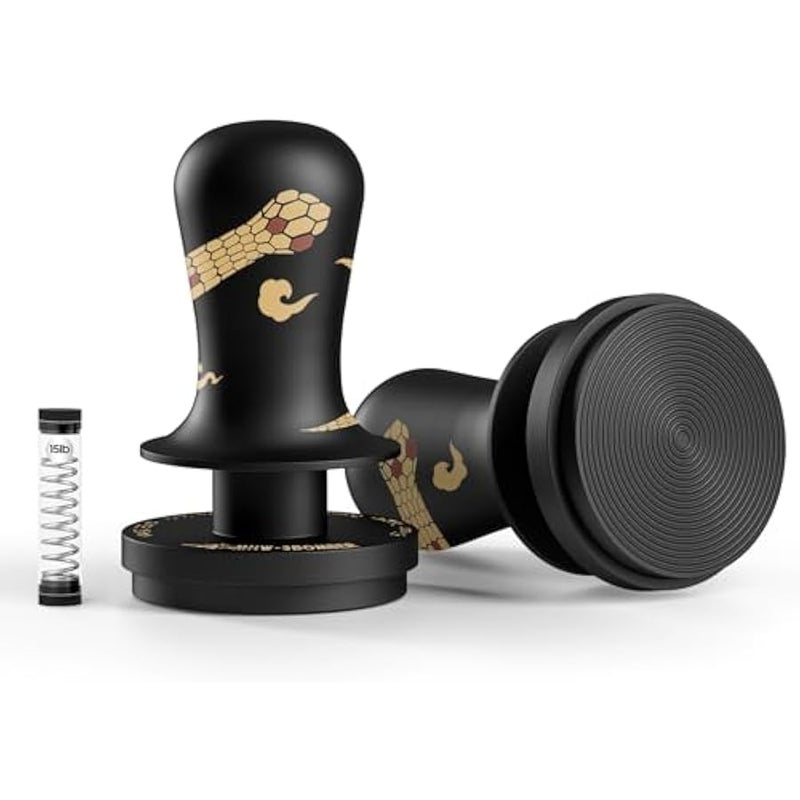 45.5mm Espresso Tamper - 3 Spring Loaded Coffee Tamper with Sound Feedback - Barista Calibrated Tamper with 15lb / 30lbs Replacement Springs - Compatible for Flair Pro and Pro 2 T7074T-OS - Image 1