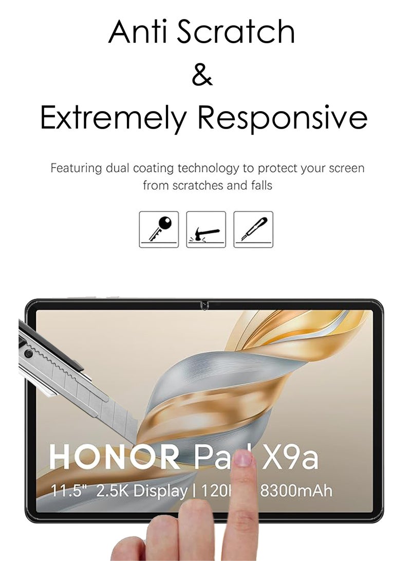 Honor Pad X9A 5G 11.5 Inch Tempered Glass Screen Protector – High Transparency, Delicate Touch, Anti-Explosion, Smooth Arc Edges, Easy Installation, Screen Protector for Honor Pad X9A - Image 4