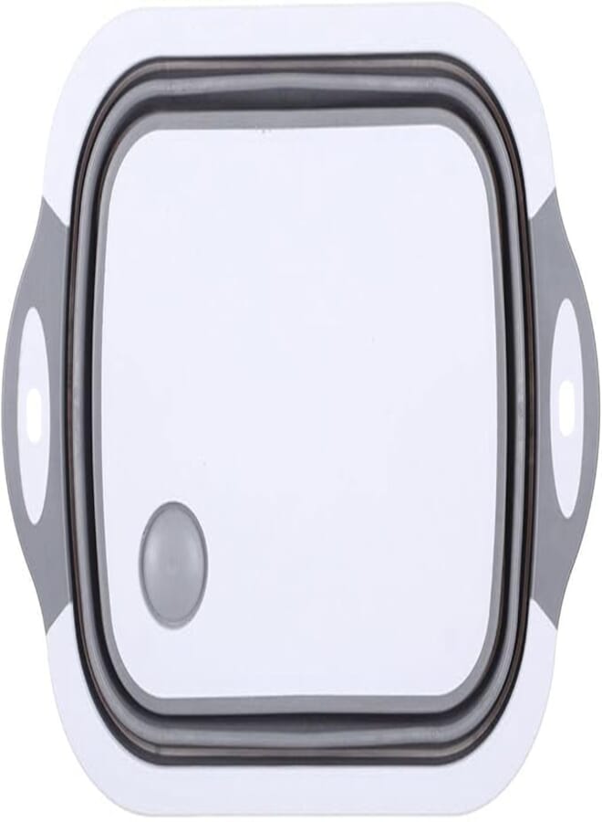 Foldable Silicon cutting board - white and grey