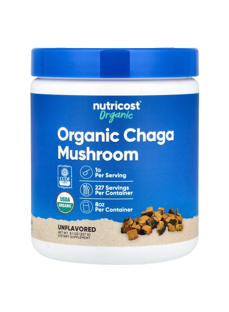 Nutricost Organic Chaga Mushroom, Unflavored, 8.1 oz (227 g)