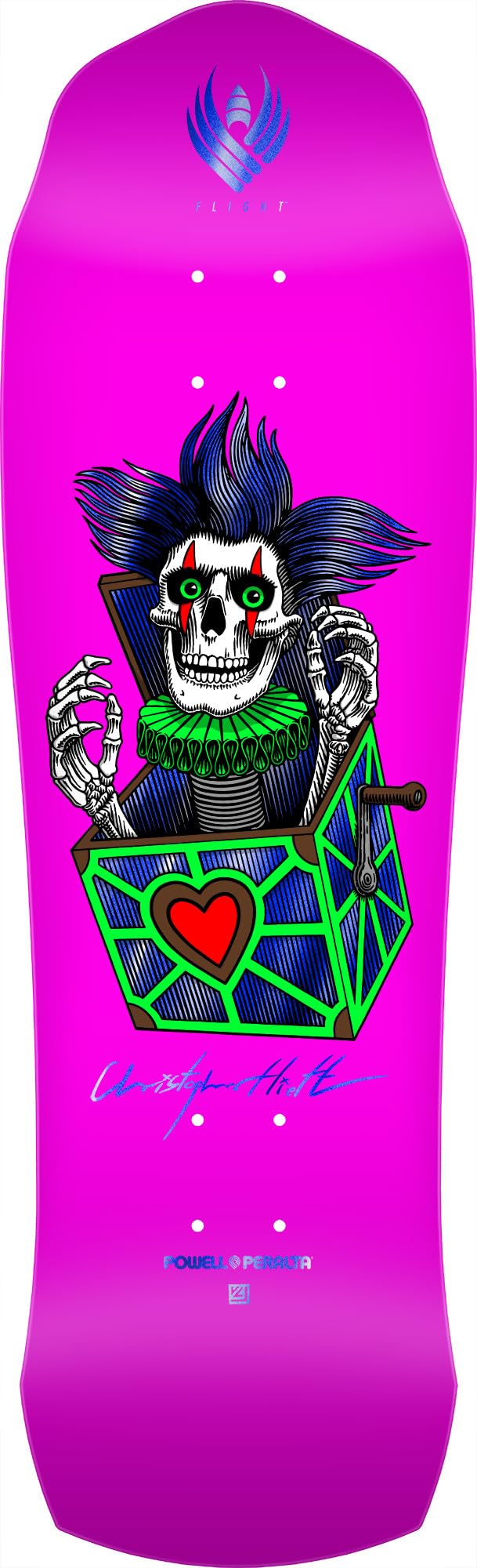 Powell Peralta Chris Hiett Skull Flight Skateboard Deck 95 x 3113 - Image 2