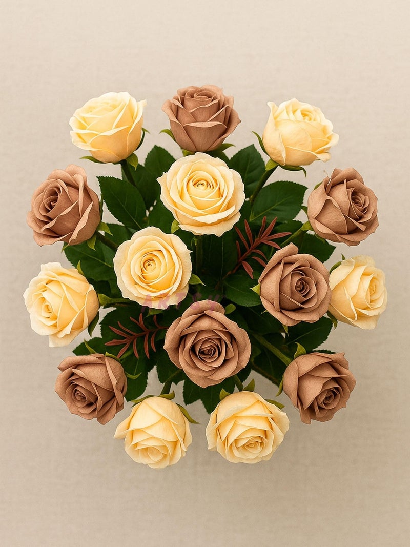 ARTSY® Artificial Flowers Bunch for Decoration Rose Flowers, Ideal for vase, Home, Office Decor, Gifts, Craft, Artificial Plants for Decoration, Without vase, Multi, Combo, 2 Piece, 35 cm Height - Image 3