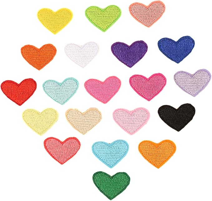 40 قطعة قلوية من مواد الخياطة المتناثرة بالدماغ لإصلاح الملابس والزينة، مواد زخرفية للبناطيل والأحذية والإكسسوارات، ناعمة مع تفاصيل غنية.