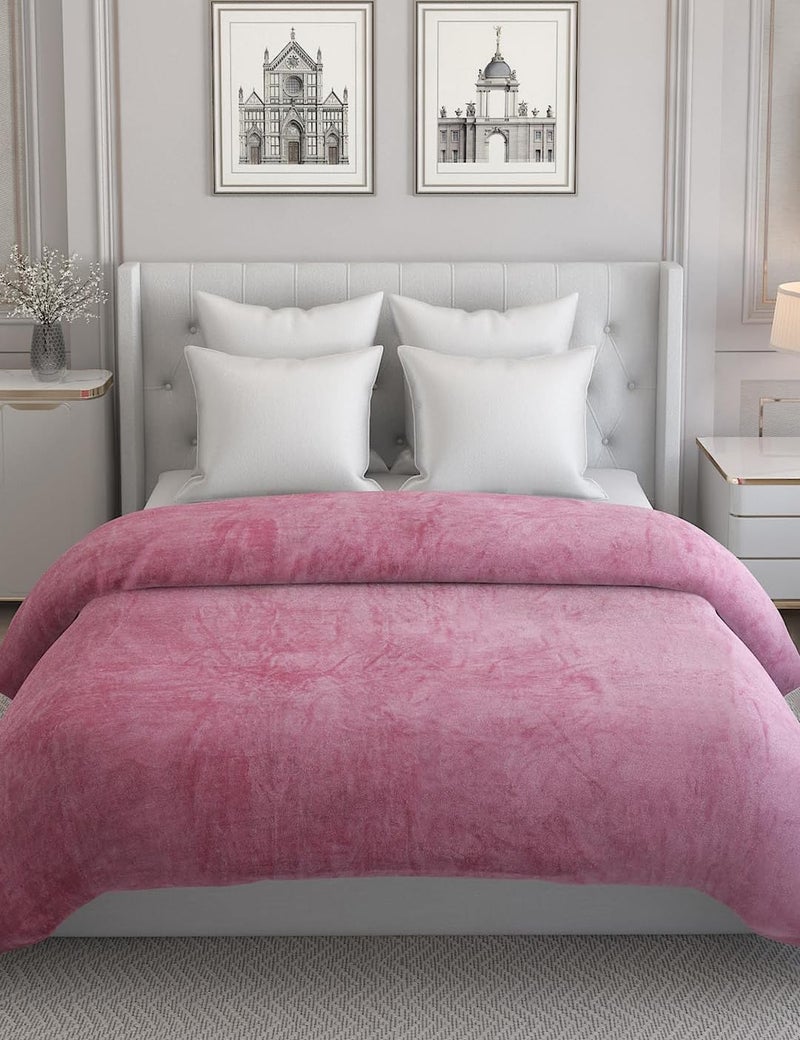 S&S Sands® Super Soft Double Bed Woollen Quilt Cover, 310TC Warm Duvet Cover, Woolen Duvet Cover/Rajai Cover/Blanket Cover/Quilt Cover King Size=90x100 Inches, Winter Blanket Cover (Baby Pink) - Image 4