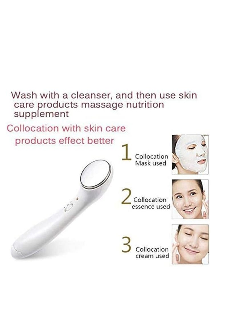 Ultrasonic Vibration Ion Face Lift Massager White - Image 4