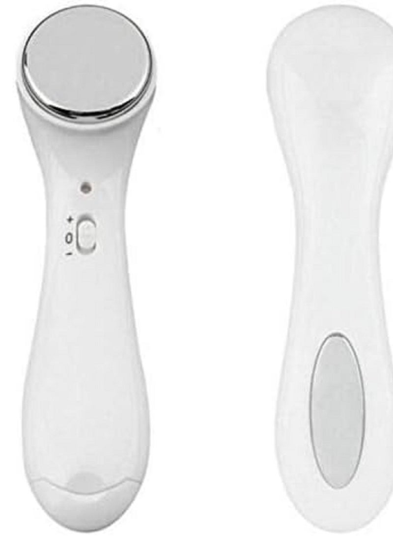 Ultrasonic Vibration Ion Face Lift Massager White - Image 1