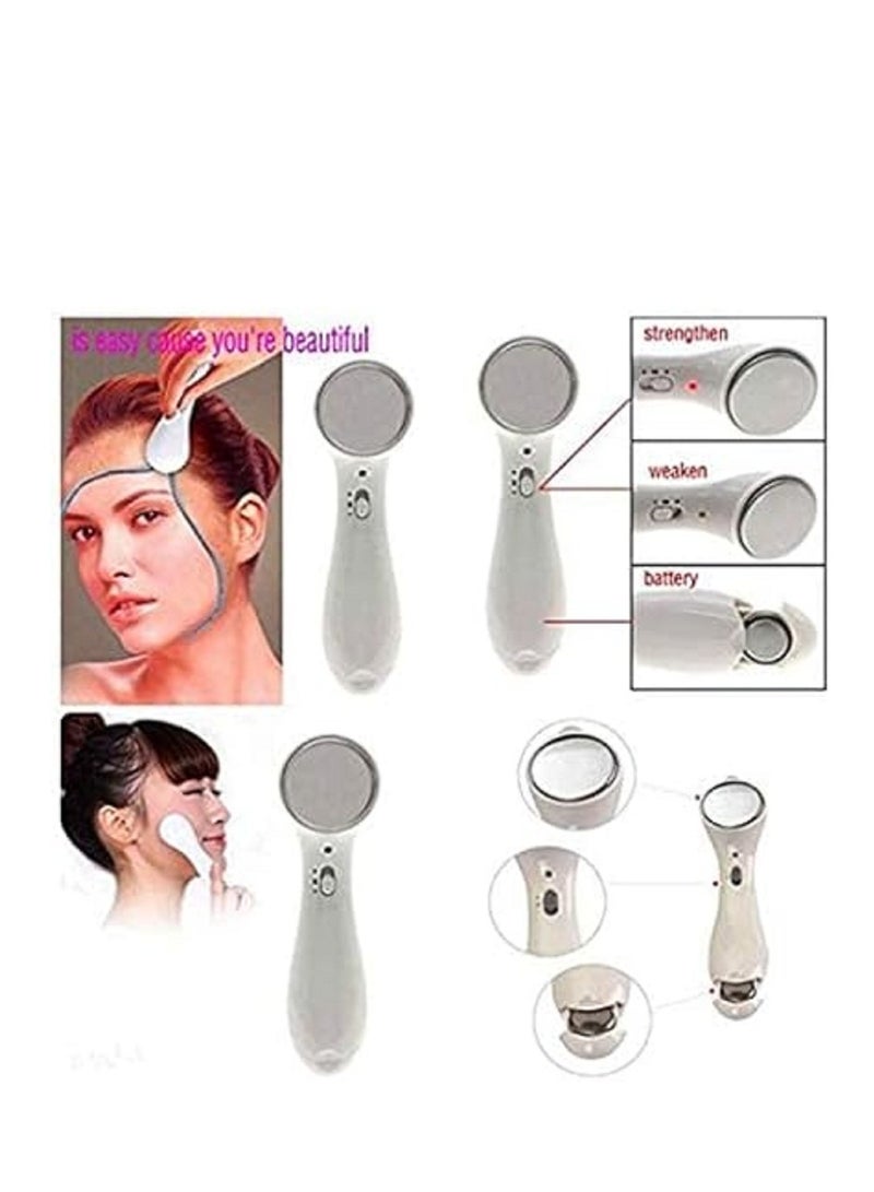 Ultrasonic Vibration Ion Face Lift Massager White - Image 5