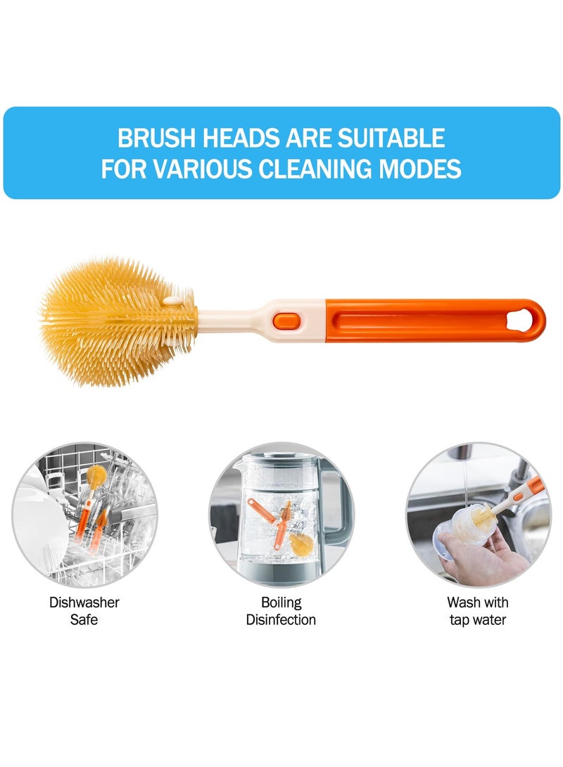 Baby Bottle Brush,6 in 1 Bottle Cleaner Brush Travel Kit with Extendable Silicone Bottle Brush,Drying Rack,Nipple Brush,Straw Brush,Soap Dispenser & Organizer Case (Blue)  - Image 5