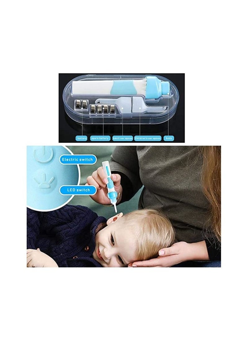 Generic - Automatic Vacuum Ear Cleaner Cordless Electric Smart Ear Wax Removal Kit for Kids & Adults, Safe & Soft, Easy Clean Earwax Removal Tool with LED Light & Multiple Heads, Hygienic Ear Pick Set - Image 1