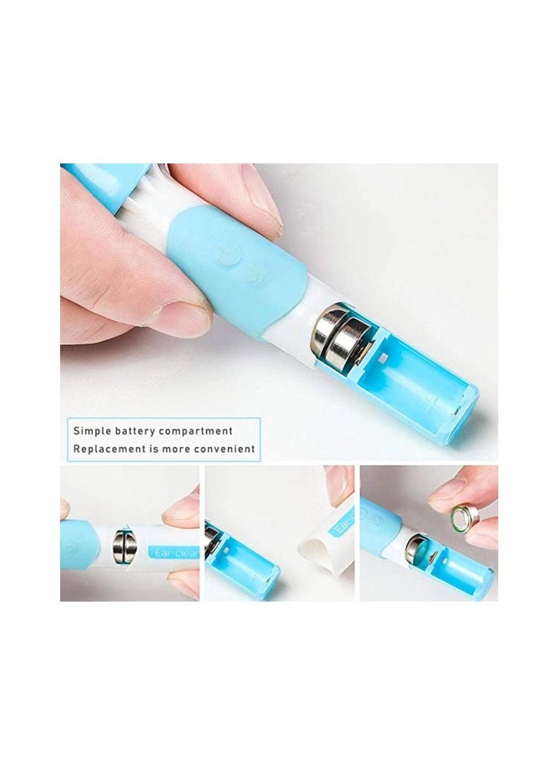 Generic - Automatic Vacuum Ear Cleaner Cordless Electric Smart Ear Wax Removal Kit for Kids & Adults, Safe & Soft, Easy Clean Earwax Removal Tool with LED Light & Multiple Heads, Hygienic Ear Pick Set - Image 1
