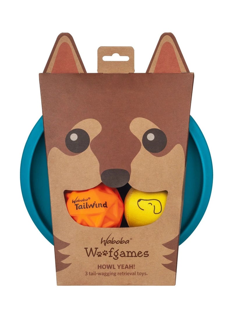 Waboba Woofgames Pack Pet Dog Toys Set - Interactive Boredom Relief Toy - Image 1