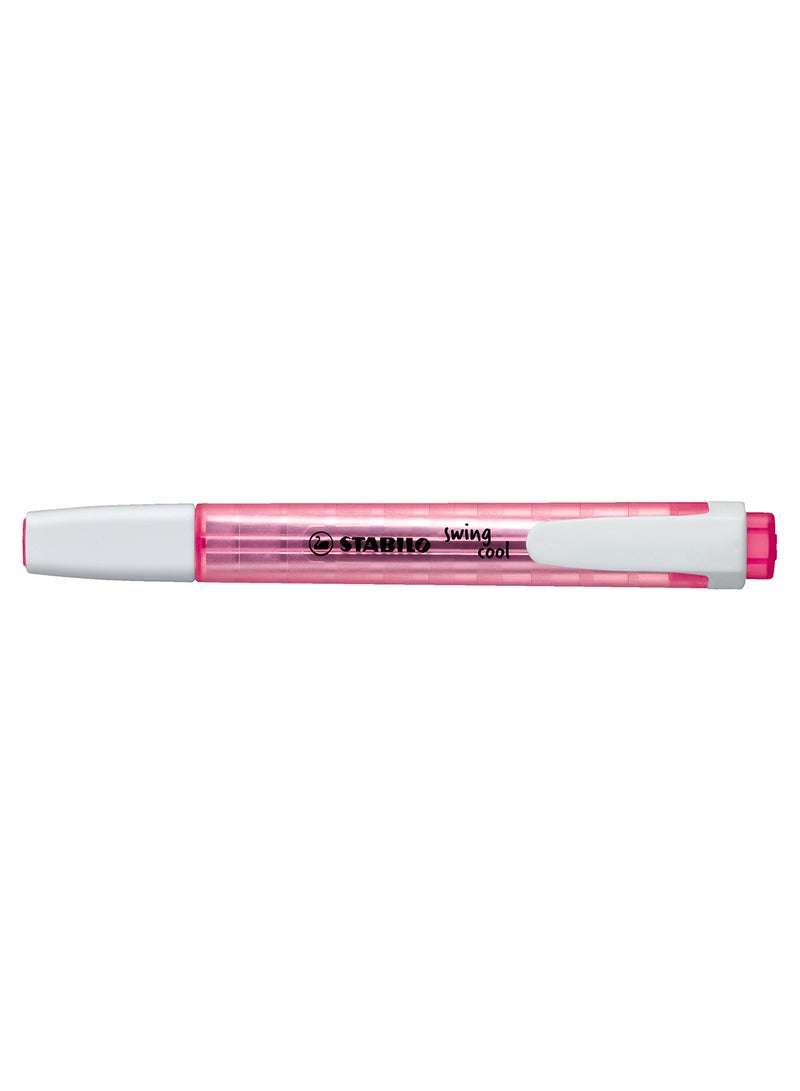 STABILO Highlighter Pen - Swing Cool Pack of 10 Pink Highlighters , Anti-Dry Out , for Drawing Illustrations , Note Taking - Image 1