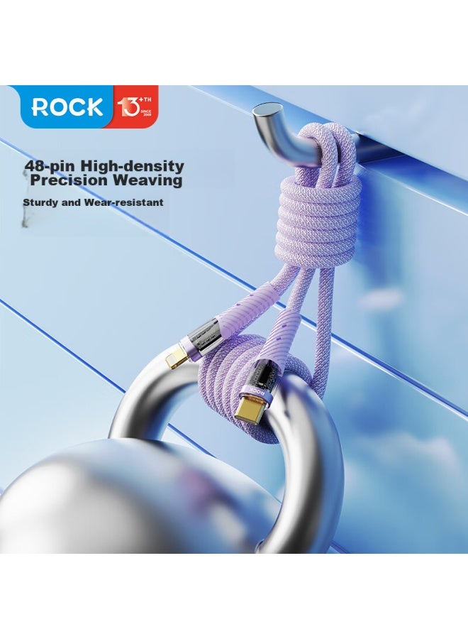 Rock Apple Charging Cable, Fast Charging Data Cable, Usb To Lightning, Tablet Ipad, Iphone 14/13 Pro Max/12/xs Phone, 1.2 Meters - Image 2