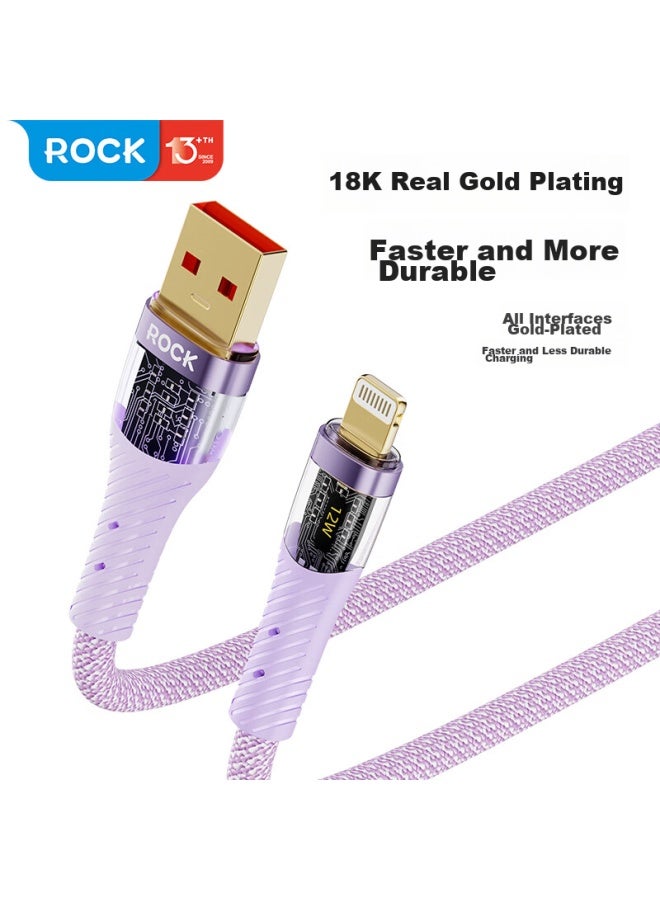Rock Apple Charging Cable, Fast Charging Data Cable, Usb To Lightning, Tablet Ipad, Iphone 14/13 Pro Max/12/xs Phone, 1.2 Meters - Image 5