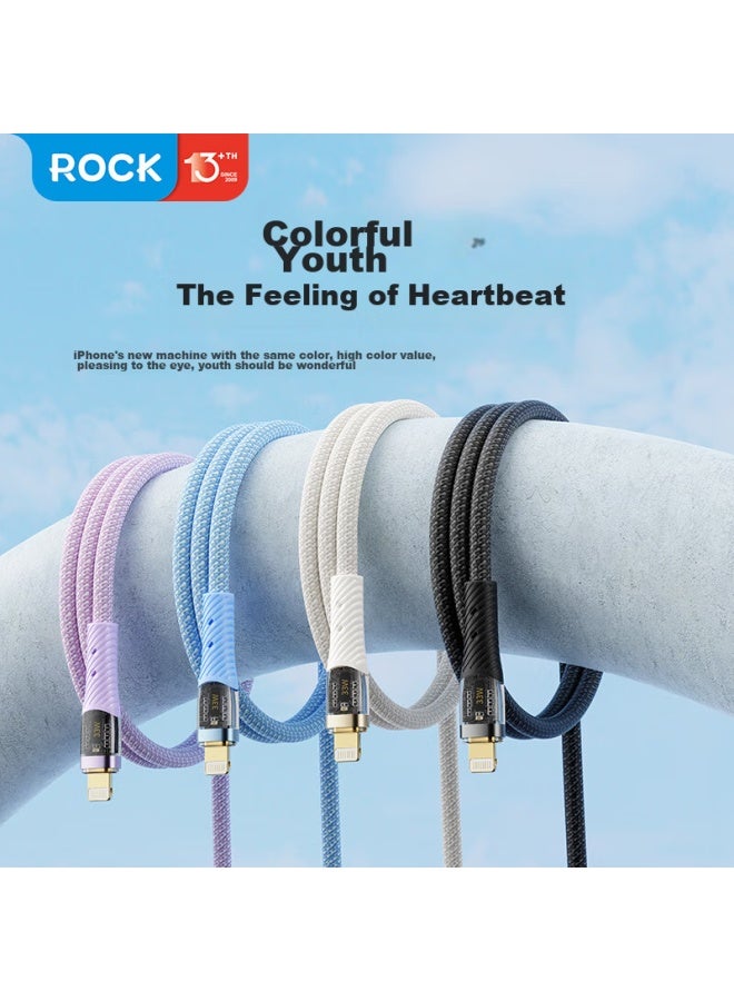 Rock Apple Charging Cable, Fast Charging Data Cable, Usb To Lightning, Tablet Ipad, Iphone 14/13 Pro Max/12/xs Phone, 1.2 Meters - Image 4