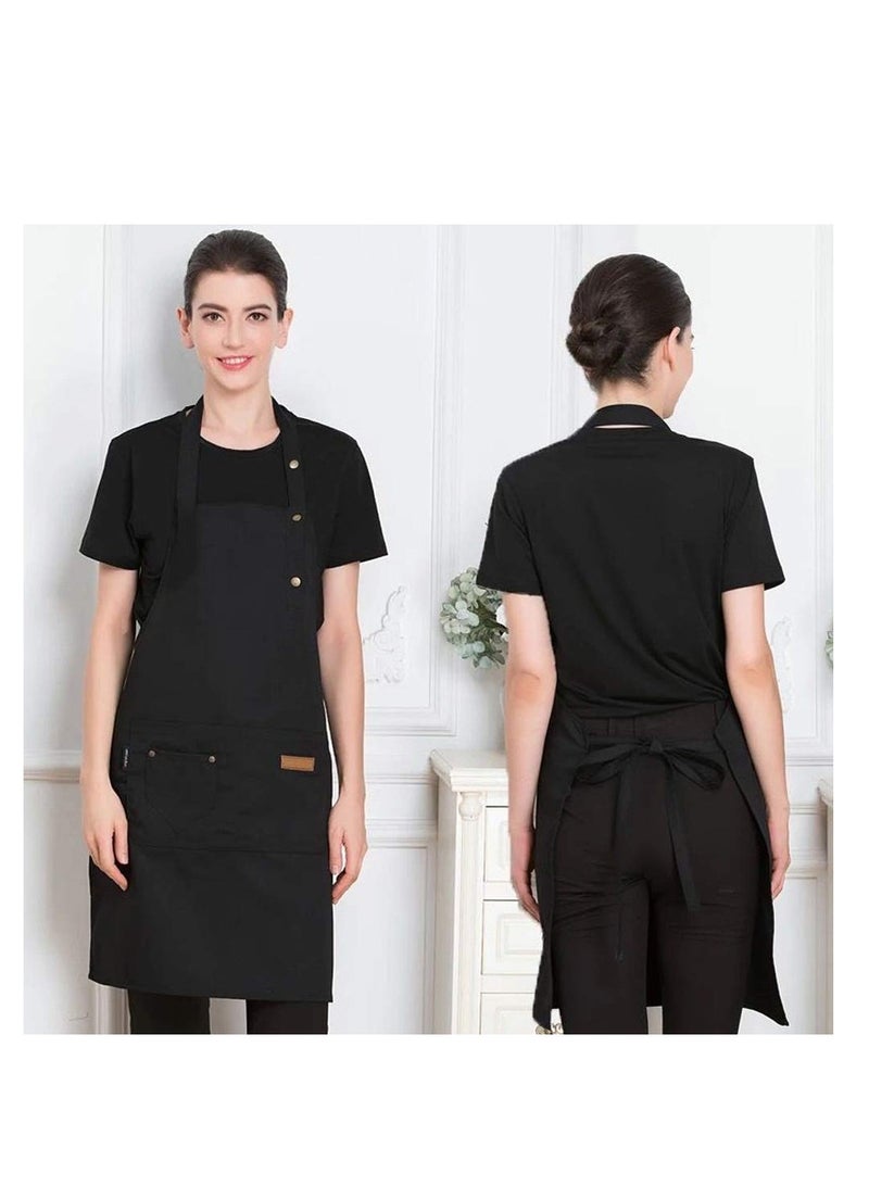 Excefore مريلة للرجال والنساء، مريلة قابلة للتعديل مقاومة للماء، مع جيوب، مريلة طبخ للمطبخ، مريلة مطبخ احترافية، للمطبخ، الطبخ، البستنة، الرسم، خبز المطعم - Image 3