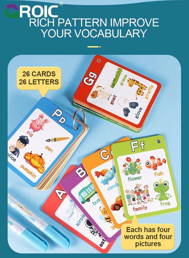 GROIC Alphabet Water Coloring Cards, Aqua Painting Doddle Flashcards, Drawing 26 Letters ABC Words, Educational Learning Toy,Alphabet Cards - Image 5