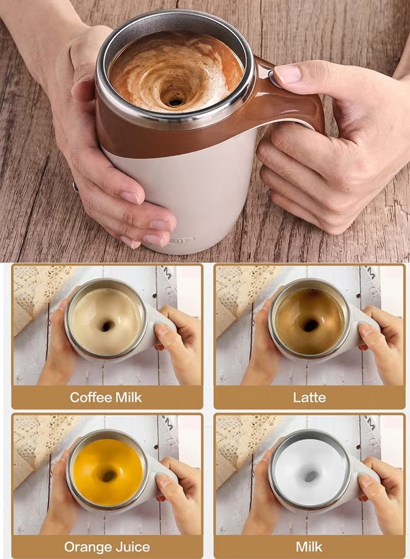 Aramu Multi-functional Magnetized Stirring Cup Rechargeable Self Stirring Coffee Mug - Auto Stirring Mixing Cup To Stir Coffee, Chocolate, Milk, Protein, Cocoa Etc, Great For Home Office Travel, School, Gym - Image 2