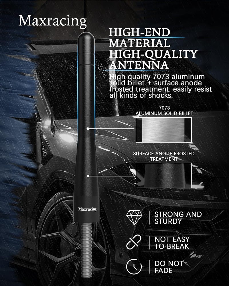 MAXRACING Short Truck Antenna Compatible with 2021-2023 Ford Bronco/Carwash Safe/Aluminum Replacement Antenna - Image 4