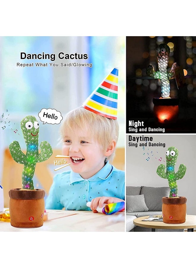 Toyshine Toyshine Dancing Cactus Toy | Talking, Wriggle Singing Mimicking -Repeat What You Say with LED - B  - Image 3