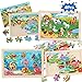 MAX JHQIQU Puzzles for Kids Ages 46 4 Packs 24 Piece Wooden Jigsaw Puzzle for Toddlers 58 Preschool Educational Puzzle Boards Toys Gifts for 4 5 6 7 8 Boys Girls - Image 4
