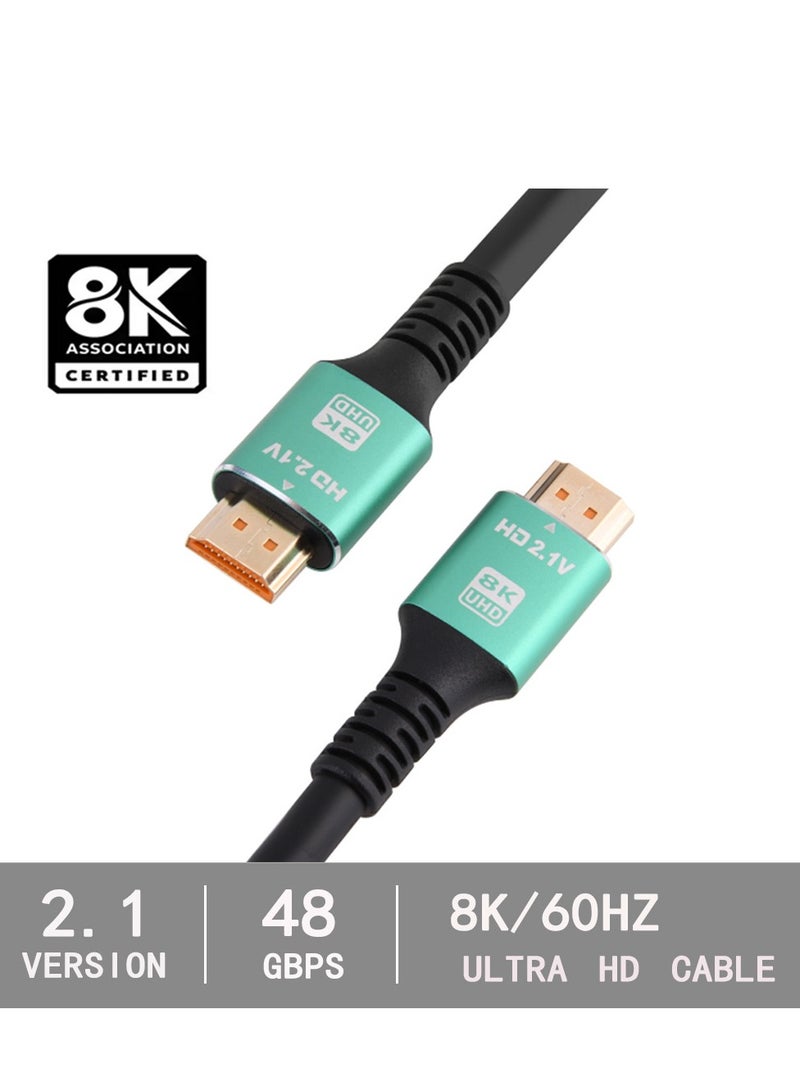 HDMI 2.1 Cable - 8K and 4K - Ultra High Speed HDMI Cord - Suitable for Computer Monitors, Projectors, TV, PS5, Xbox, Switch  - Image 1