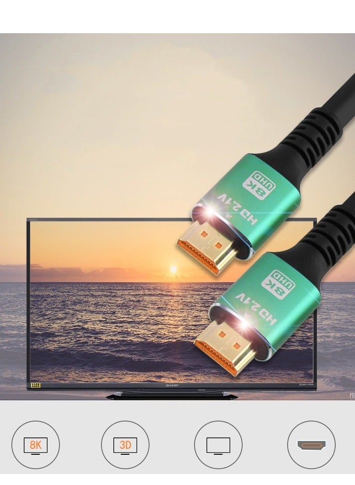 HDMI 2.1 Cable - 8K and 4K - Ultra High Speed HDMI Cord - Suitable for Computer Monitors, Projectors, TV, PS5, Xbox, Switch  - Image 2