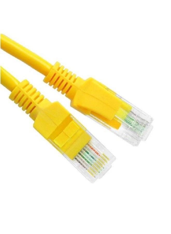 Generic Yellow Super Class 5 Finished Network Cable 1 M To 30 Mechanism Jumper ADSL Router Connection Line-Color:Yellow-Line Length:3  - Image 3