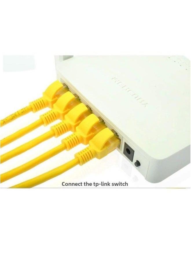 Generic Yellow Super Class 5 Finished Network Cable 1 M To 30 Mechanism Jumper ADSL Router Connection Line-Color:Yellow-Line Length:3  - Image 2