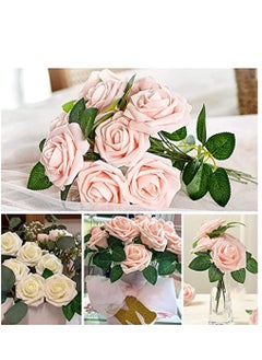 Generic Artificial Flowers Roses, 25pcs Real Touch Artificial Foam Roses DIY for Bridal Bouquets, Valentine's Day, Mother's Day, Wedding Party,  Home Decoration  - Image 4