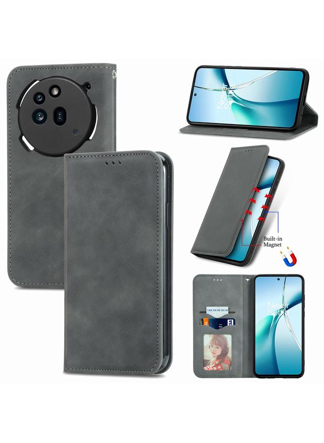 S-TOP Case For Nothing Phone 3a Pro Retro Skin Feel Magnetic Flip Leather Phone Case - Image 1