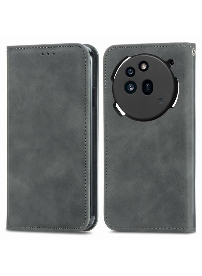 S-TOP Case For Nothing Phone 3a Pro Retro Skin Feel Magnetic Flip Leather Phone Case - Image 2