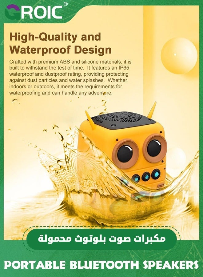 GROIC Portable Bluetooth Speakers with Strap Easy to Carry, Wireless Waterproof Mini Speaker Loud Stereo Sound, Rechargeable Battery  - Image 3