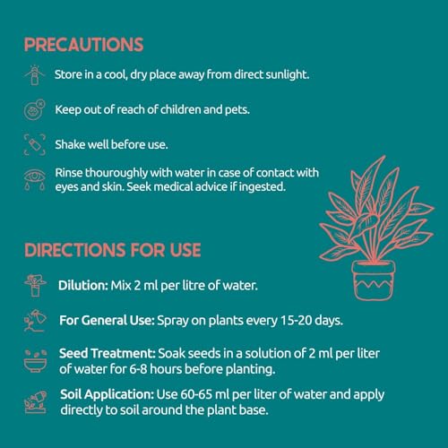 Nurturing Green® Liquid Plant Immunity Booster (300ml) | Organic Soil Enricher with Amino Acids | Enhances Plant Growth, Strengthens Defence System & Increases Pest Resistance - Image 4