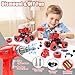 LUDILO 4PCS Fire Truck Toys for 3 4 5 Year Old Boy Birthday Gifts DIY Assembly Take Apart Firetruck with Electric Drill Stem Building Toys Xmas Bday Gifts 3 4 5 6 Year Old Boys Girls Kids Toddler Toys - Image 4