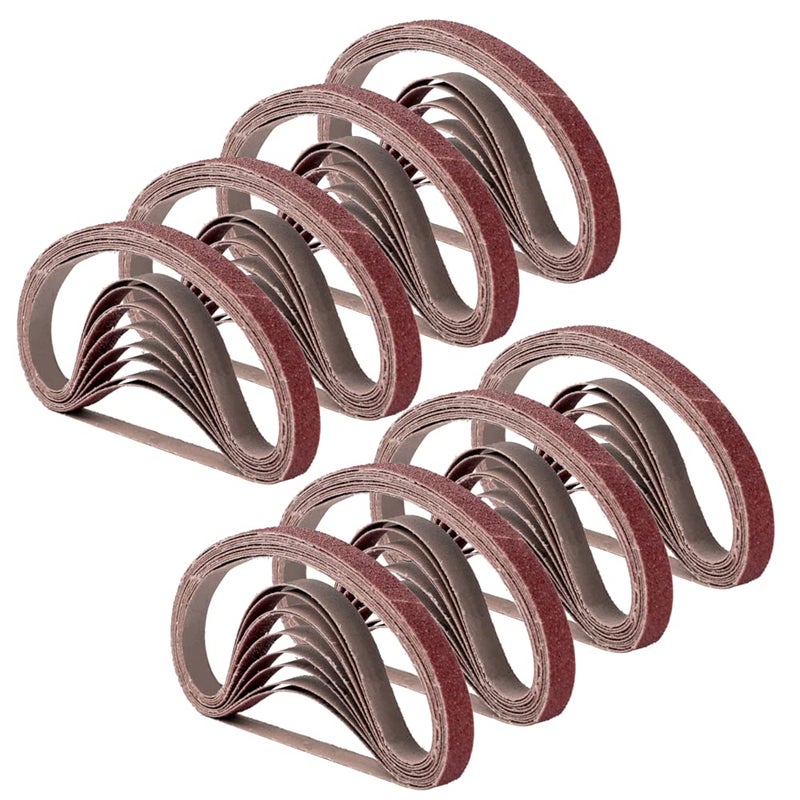 Zivisk 12 Inch x 18 Inch Sanding Belts 8 Each of 6080120180240 Grits Belt Sander Tool for Woodworking Metal Polishing 40 Pack Aluminum Oxide Sanding Belt