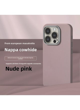 All-inclusive Fine Leather Case MagSafe Magnetic Application IPhone14pro Max Apple 15 Phone Case 13 Solid Color-Color:XYM Fine Leather Pink-Applicable Model:15Pro (without Packaging) - pzsku/ZAE1F13850116EEC6841FZ/45/1746211992/60039e07-56ad-439d-9595-94d1c04dafc2